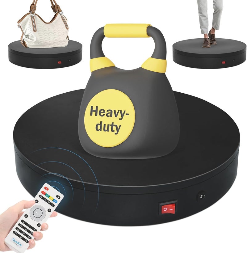 ComXim 15.8In Remote Motorized Electric Turntable Rotating Display Stand Rotating Platform Photography Turntable motorized lazy susan base giratoria para for Photography,3D Scanner,(Load Range:132~400lbs) - Image 1
